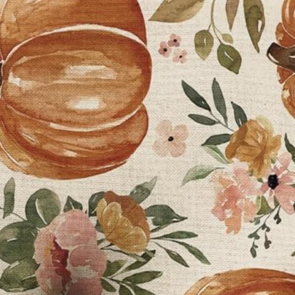 Pumpkin Table Runner Decorative Cloth Floral Decor Fall Decoration Thanksgiving - Picture 11 of 11